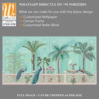Chinoiseries peacock, Birds Palace garden royal Wallpaper [WP-FXH-538]