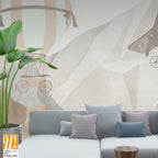 Cute animals wallpaper design for kids room [WP-FXH-543]