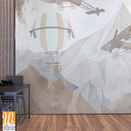 Cute animals wallpaper design for kids room [WP-FXH-543]