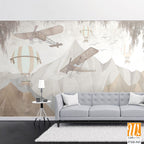 Cute animals wallpaper design for kids room [WP-FXH-543]