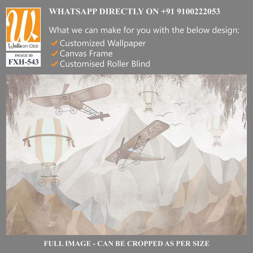 Cute animals wallpaper design for kids room [WP-FXH-543]