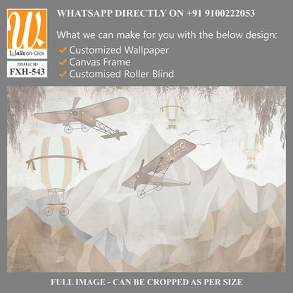 Cute animals wallpaper design for kids room [WP-FXH-543]
