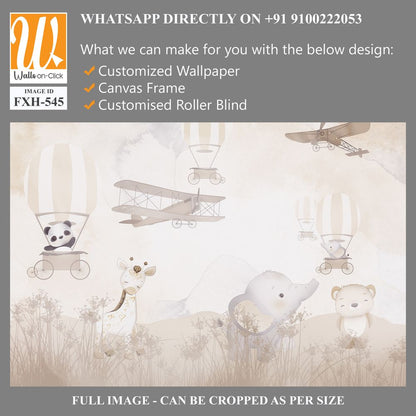 Cute animals wallpaper for kids rooms [WP-FXH-545]