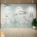 Cute animals wallpaper for kids rooms [WP-FXH-546]