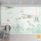 Cute animals wallpaper for kids rooms [WP-FXH-546]