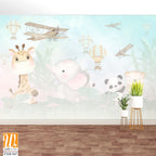 Cute animals wallpaper for kids rooms [WP-FXH-547]