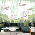 Cute animals wallpaper for kids rooms [WP-FXH-549]