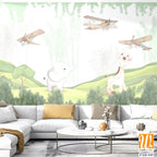 Cute animals wallpaper for kids rooms [WP-FXH-549]
