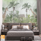 Cute animals wallpaper design for kids room [WP-FXH-552]