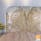 Stained glass windows in the Gothic style, vintage drawing, art picture, photo wallpaper [WP-FXH-604]