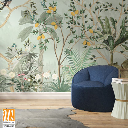 Tropical Foliage – decorate with a wall mural wallpaper. [WP-FXH-680]