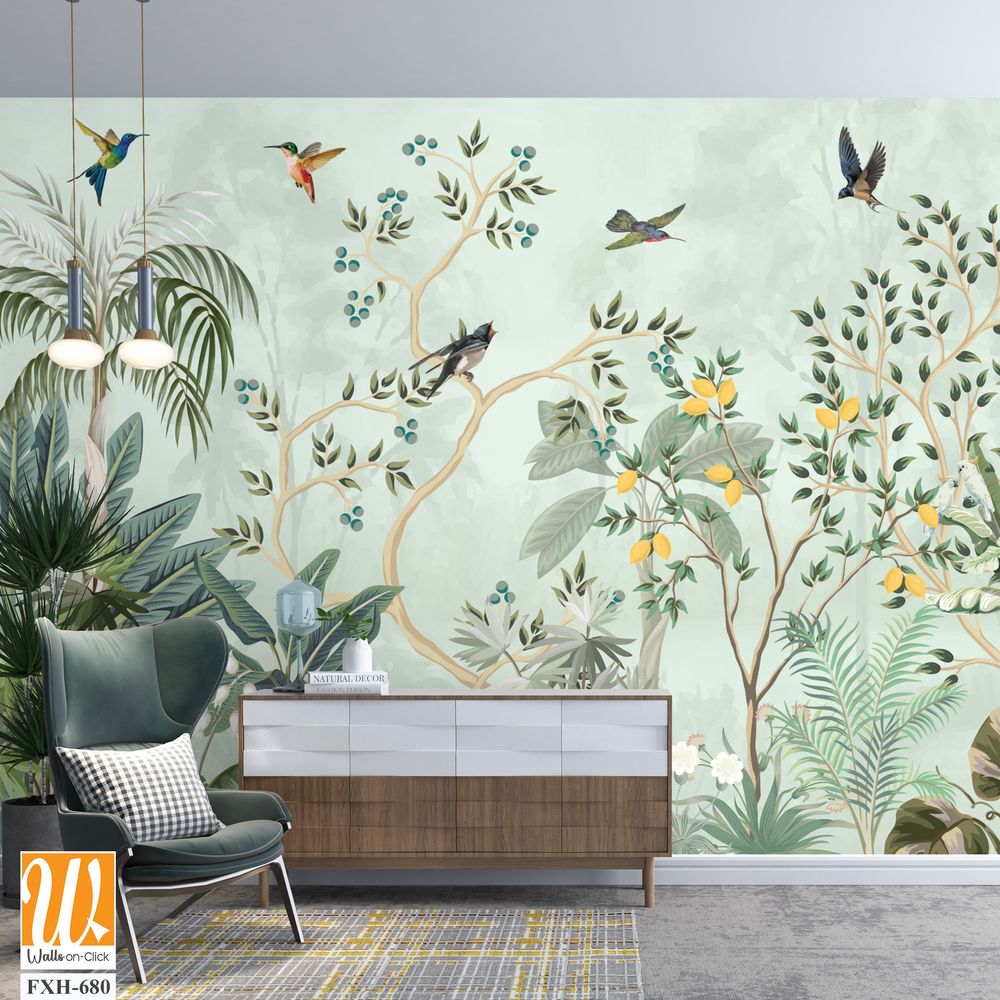 Tropical Foliage – decorate with a wall mural wallpaper. [WP-FXH-680]