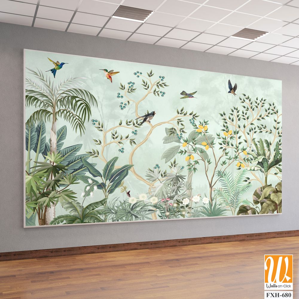 Tropical Foliage – decorate with a wall mural wallpaper. [WP-FXH-680]