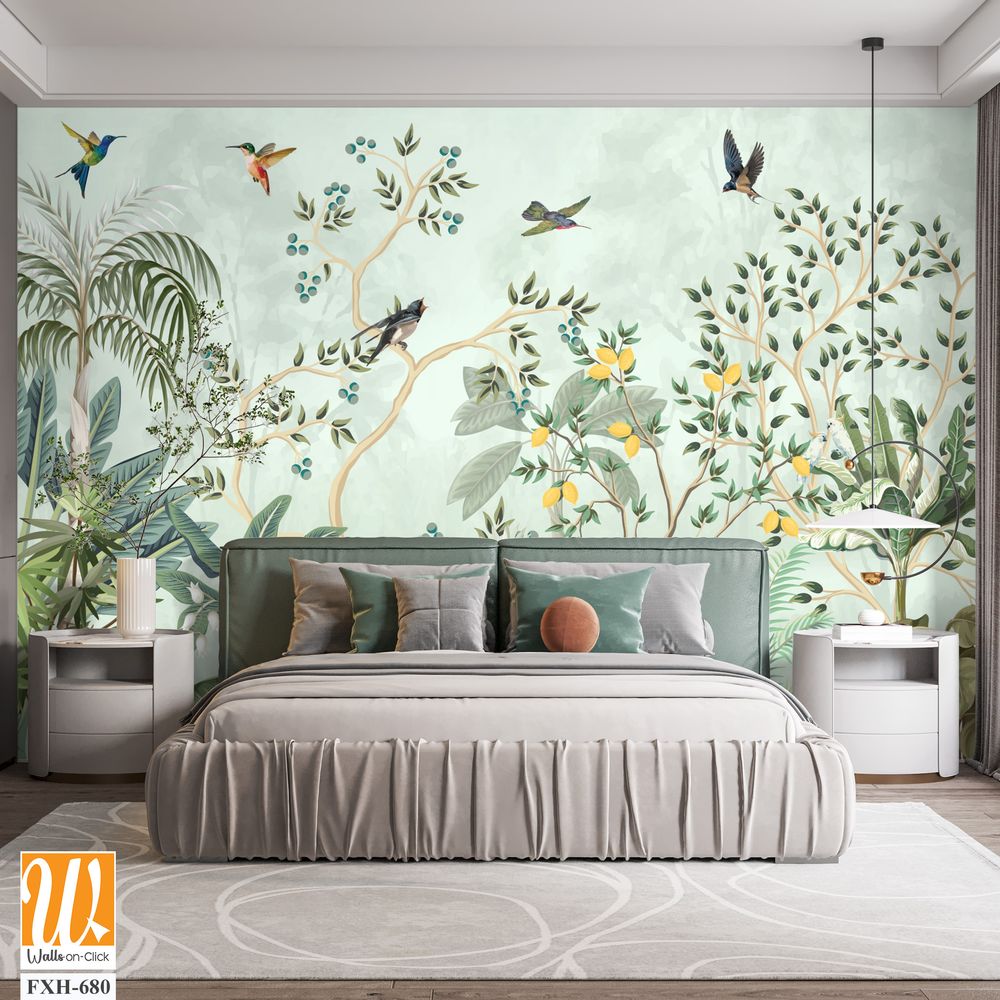 Tropical Foliage – decorate with a wall mural wallpaper. [WP-FXH-680]