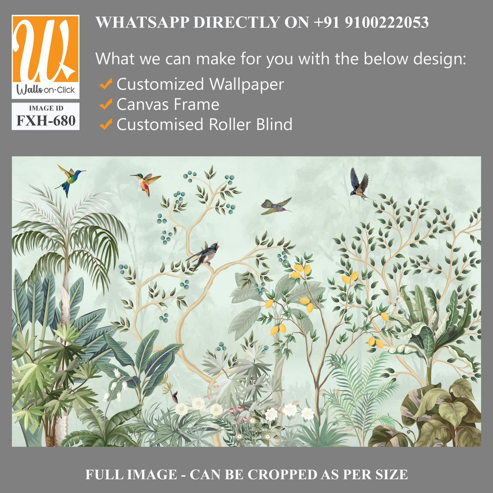 Tropical Foliage – decorate with a wall mural wallpaper. [WP-FXH-680]