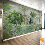 Palm Trees Tropical Wallpaper, Jungle Landscape Mural Decor,Mughal garden. [WP-FXH-724]